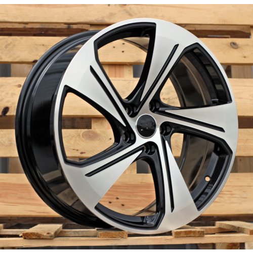 Alu kola Racing Line YS1270, 19x8 5x112 ET49, černá + leštění