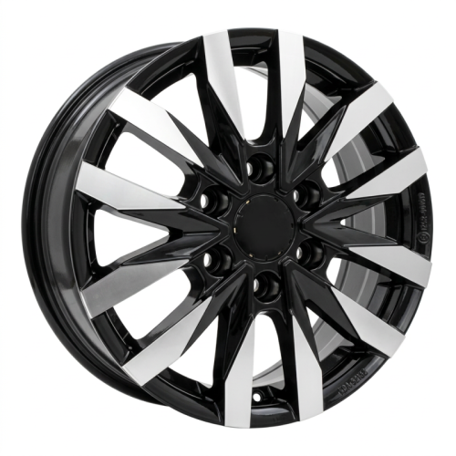 Alu kola Racing Line B3023, 16x6.5 6x130 ET54, černá + leštění (zátěžová)
