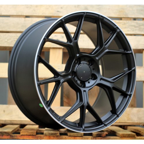 Alu kola Racing Line FBX120, 18x8 5x112 ET35, černá matná + leštěný límec