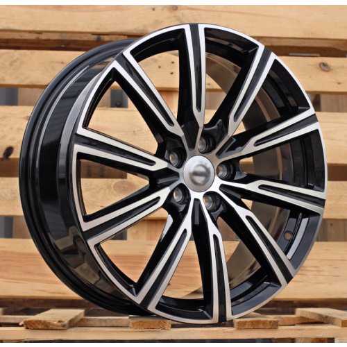 Alu kola Racing Line F0084, 19x7.5 5x108 ET51, černá + leštění