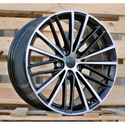 Alu kola Racing Line H3071F, 19x8 5x112 ET30, černá + leštění (zátěžová)