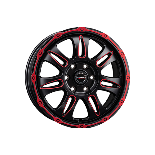 Alu kola BORBET CW8, 18x8 6x120 ET45, černá matná s červenou linkou (zátěžová)