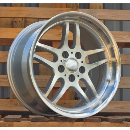 Alu kola Racing Line A5913, 18x8 5x120 ET20, stříbrná + leštěný límec (zátěžová)
