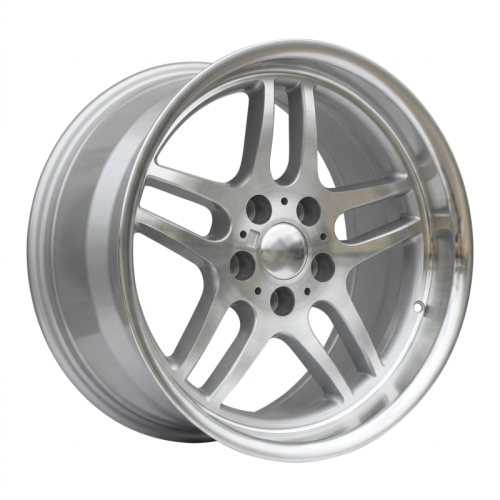 Alu kola Racing Line A5913, 18x9.5 5x120 ET20, stříbrná + leštěný límec (zátěžová)