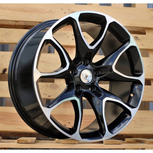 Alu kola Racing Line B1790, 20x9 5x127 ET32, černá + leštění