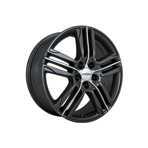 Alu kola RONAL R57, 18x7.5 5x120 ET42, černá matná + leštění (zátěžová)
