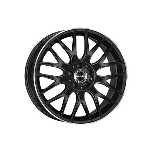 Alu kola MAK ARROW, 20x8.5 5x112 ET29, černá lesklá + leštěný límec (zátěžová)