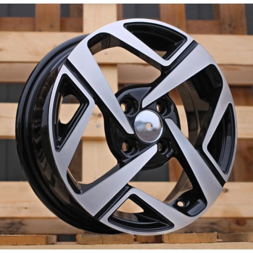 Alu kola Racing Line Y1245, 14x5 4x100 ET41, černá + leštění