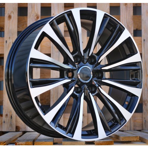 Alu kola Racing Line B1778, 18x8 6x139.7 ET25, černá + leštění (zátěžová)