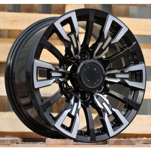 Alu kola Racing Line B1865, 17x8 6x139.7 ET10, černá + leštění