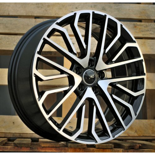 Alu kola Racing Line 3S1261, 22x10 5x112 ET26, černá + leštění (zátěžová)