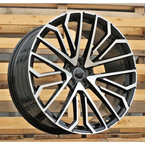 Alu kola Racing Line 3S1261, 22x10 5x112 ET26, černá + leštění (zátěžová)
