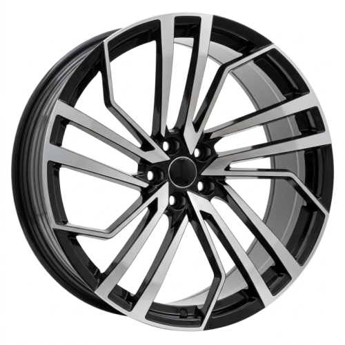 Alu kola Racing Line B1618, 19x8.5 5x112 ET35, černá + leštění (zátěžová)