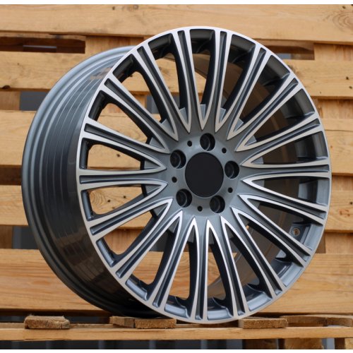 Alu kola Racing Line FBX210, 18x8 5x112 ET43, šedivá + leštění