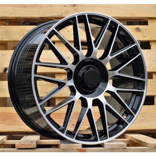 Alu kola Racing Line Y0207, 20x8.5 5x112 ET40, černá + leštění (zátěžová)
