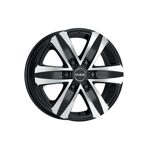 Alu kola MAK STONE 6, 16x6.5 6x130 ET62, černá lesklá + leštění (zátěžová)