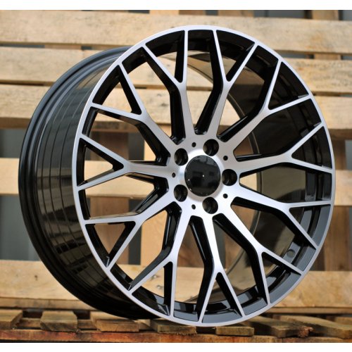 Alu kola Racing Line YS1180, 18x8 5x112 ET43, černá + leštění