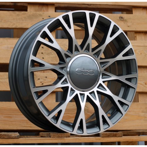 Alu kola Racing Line Y1283, 16x6.5 4x98 ET35, šedivá + leštění