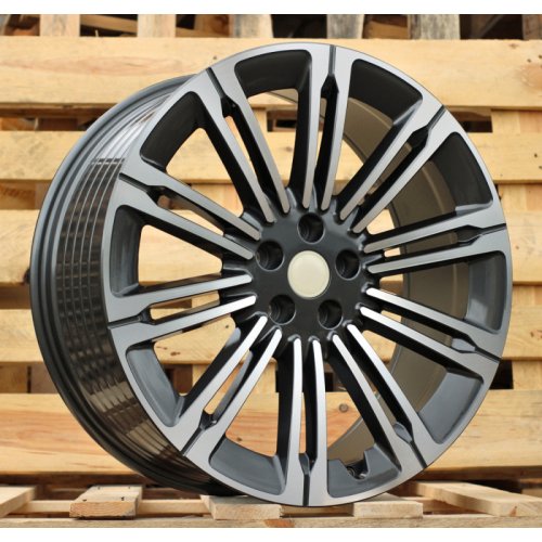 Alu kola Racing Line 3S1066, 22x9.5 5x120 ET45, šedivá + leštění (zátěžová)