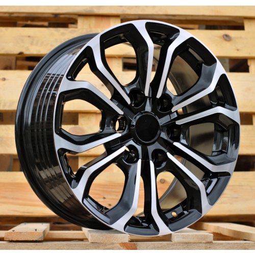 Alu kola Racing Line FBX198, 17x7.5 6x139.7 ET25, černá + leštění (zátěžová)