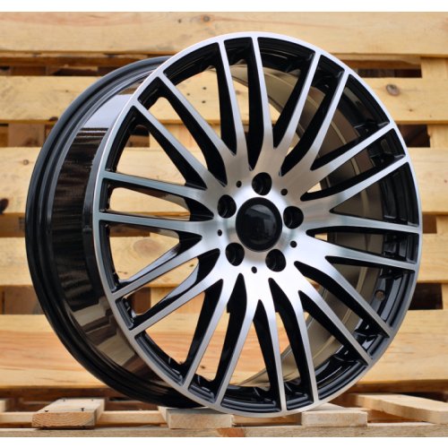 Alu kola Racing Line FBX244, 19x8 5x112 ET32.5, černá + leštění