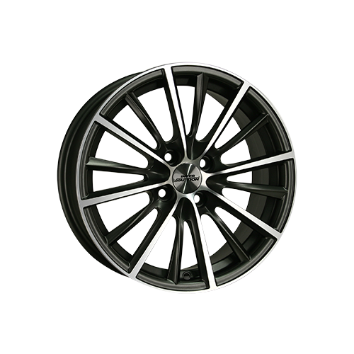 Alu kola INTER ACTION VELOCITY, 15x6.5 4x114.3 ET42, šedivá matná + leštění