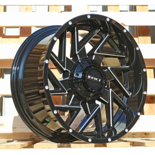Alu kola Racing Line B1508, 20x10 12x135 ET-12, černá lesklá (zátěžová)
