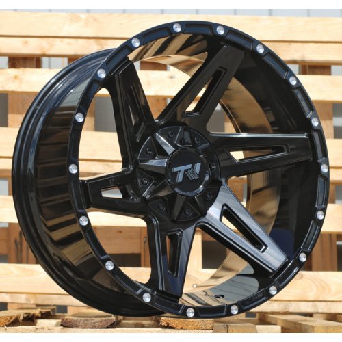 Alu kola Racing Line B1676, 20x10 12x135 ET-12, černá lesklá (zátěžová)