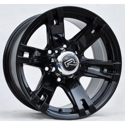 Alu kola Racing Line BK311, 15x8 6x139.7 ET-13, černá lesklá