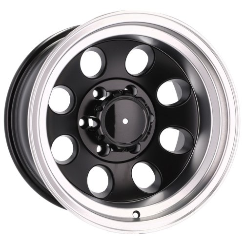 Alu kola Racing Line BY997, 15x12 6x139.7 ET-70, černá matná + leštěný límec (zátěžová)