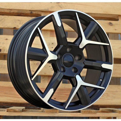 Alu kola Racing Line YF6147, 19x8 5x112 ET40, černá matná + leštění