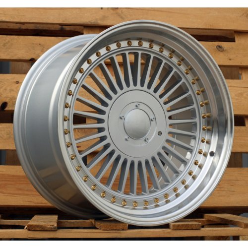 Alu kola Racing Line L2413, 19x10 10x112 ET25, stříbrná + leštěný límec (zátěžová)