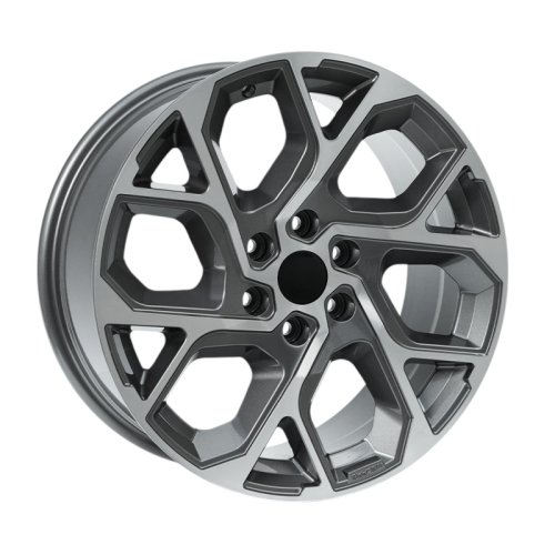 Alu kola AGT 18245, 18x8 6x120 ET45, šedivá + leštění (zátěžová)