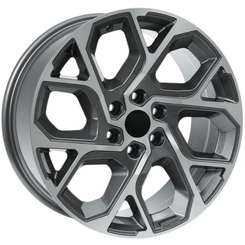 Alu kola AGT 18245, 18x8 6x120 ET45, šedivá + leštění (zátěžová)