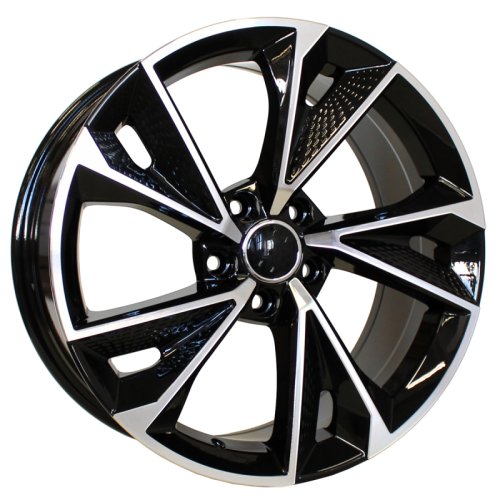 Alu kola Racing Line B1566, 17x7.5 5x112 ET42, černá + leštění
