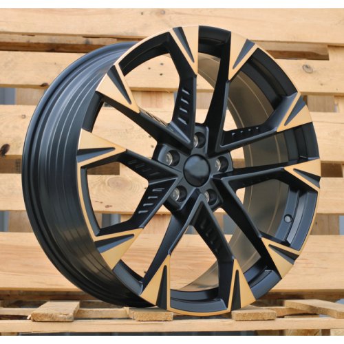 Alu kola Racing Line YF1150, 19x8 5x112 ET40, černá matná + měděná barva leštění