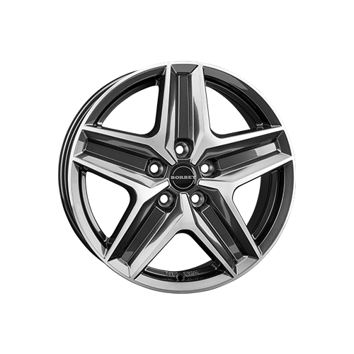 Alu kola BORBET CWZ, 17x6 5x112 ET30, tmavě šedivá + leštění (zátěžová)