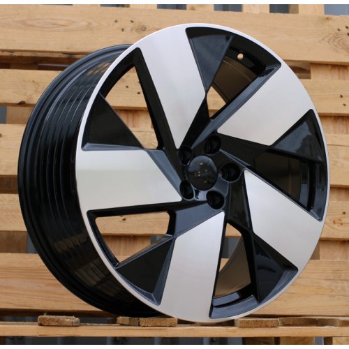 Alu kola Racing Line SR402, 20x9 5x108 ET58.5, černá + leštění (zátěžová)
