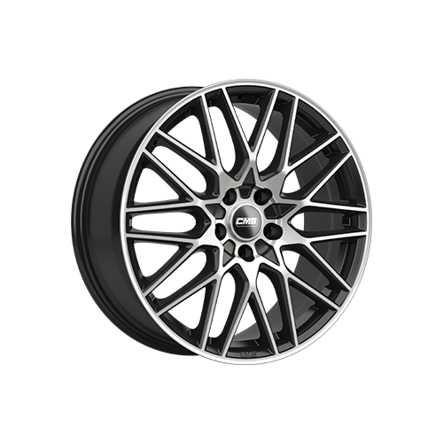 Alu kola CMS C25, 19x8.5 5x114.3 ET40, černá + leštění (zátěžová)