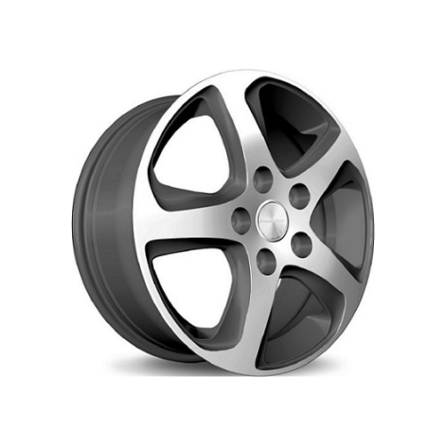 Alu kola IRMSCHER WAVE STAR, 17x7 5x118 ET62, šedivá matná + leštění (zátěžová)
