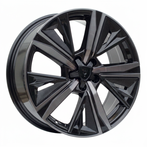 Alu kola Racing Line Y1187, 17x7 5x108 ET44, černá + tmavé leštění