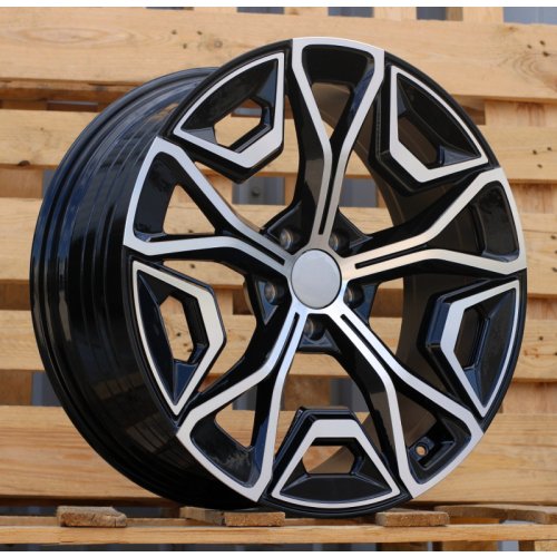 Alu kola Racing Line YF5670, 20x8.5 5x112 ET28, černá + leštění (zátěžová)