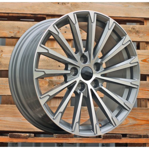 Alu kola Racing Line YF0446, 18x8 5x112 ET45, šedivá + leštění