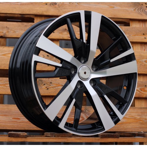 Alu kola Racing Line YF0448, 18x7.5 5x108 ET49, černá + leštění