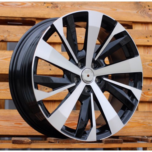 Alu kola Racing Line YF0449, 19x7.5 5x108 ET42, černá + leštění