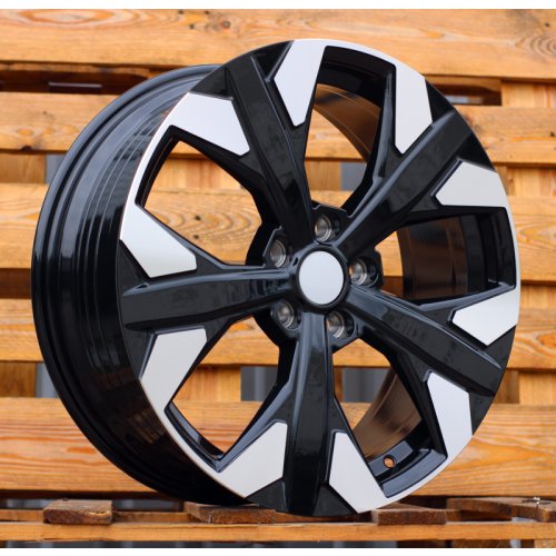 Alu kola Racing Line YF5699, 19x7.5 5x114.3 ET51, černá + leštění