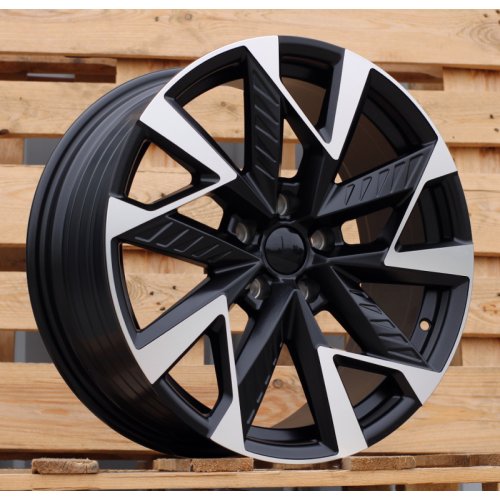 Alu kola Racing Line YF0443, 18x8 5x112 ET40, černá matná + leštění