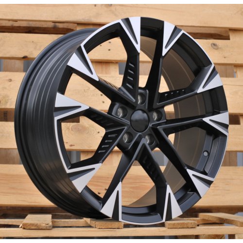 Alu kola Racing Line YF1150, 18x8 5x112 ET40, černá matná + leštění