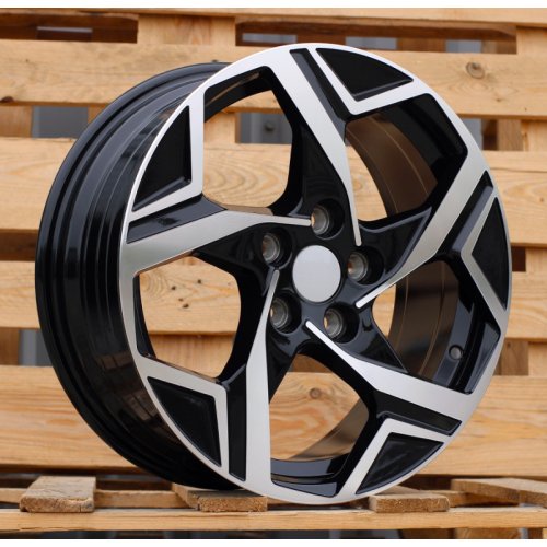 Alu kola Racing Line YF5700, 17x7 5x114.3 ET48.5, černá + leštění