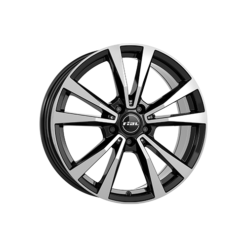 Alu kola RIAL M12, 19x8 5x112 ET20, černá lesklá + leštění